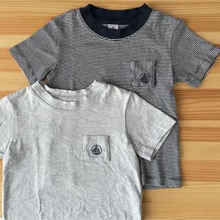 プチバトー(PETIT BATEAU)のプチバトー  半袖  Tシャツ  2枚  5ans(Tシャツ/カットソー)