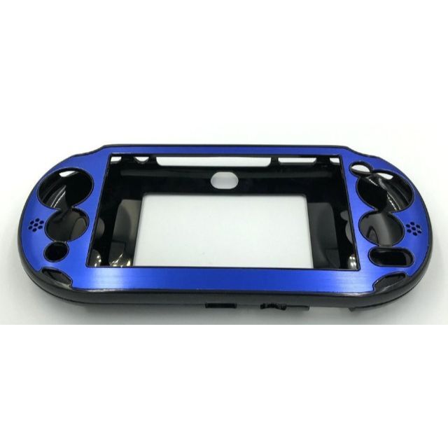 PlayStation Vita(プレイステーションヴィータ)のPS Vita2000(PCH-2000)専用アルミプレートケース(ブルー) エンタメ/ホビーのゲームソフト/ゲーム機本体(その他)の商品写真