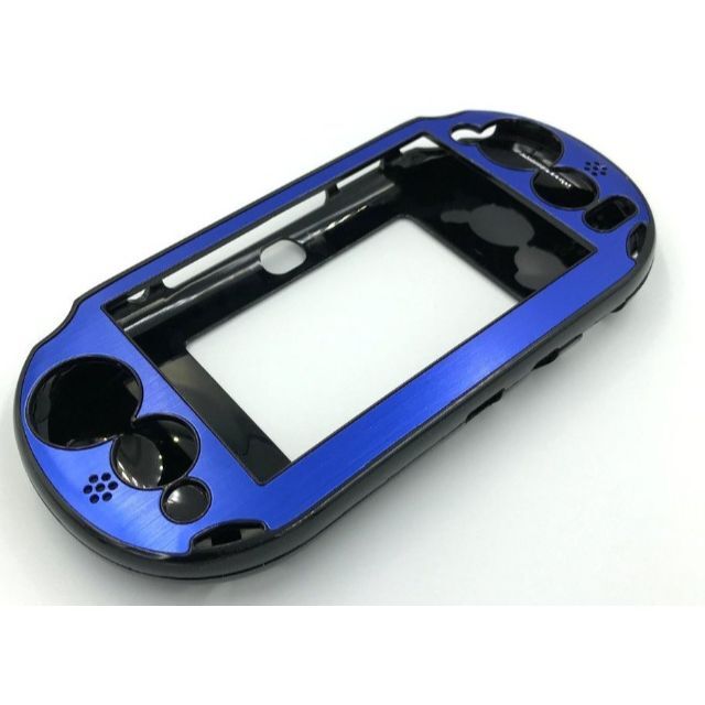 PlayStation Vita(プレイステーションヴィータ)のPS Vita2000(PCH-2000)専用アルミプレートケース(ブルー) エンタメ/ホビーのゲームソフト/ゲーム機本体(その他)の商品写真