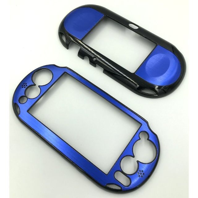 PlayStation Vita(プレイステーションヴィータ)のPS Vita2000(PCH-2000)専用アルミプレートケース(ブルー) エンタメ/ホビーのゲームソフト/ゲーム機本体(その他)の商品写真