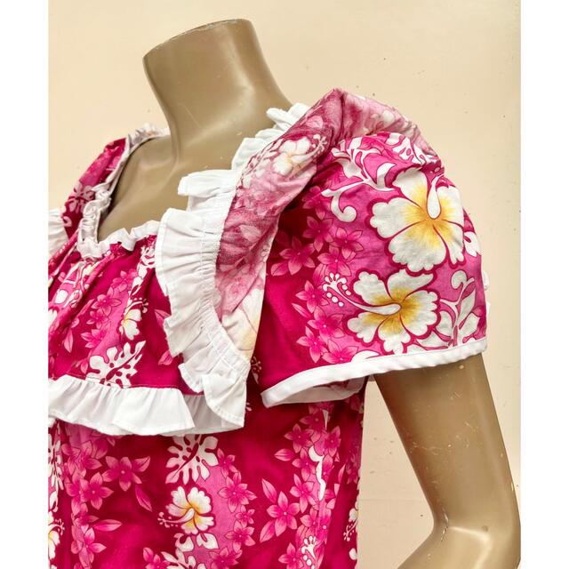 新品 import Hawaii直輸入 色々なピンクに白いハイビスカス柄ドレス レディースのワンピース(ロングワンピース/マキシワンピース)の商品写真
