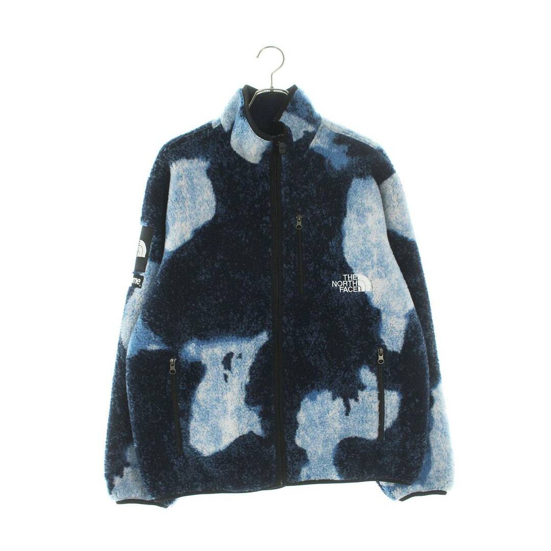 Supreme - シュプリーム ×ノースフェイス/THE NORTH FACE 21AW Bleached Denim Print Fleece Jacket タイダイフリースブルゾン メンズ M