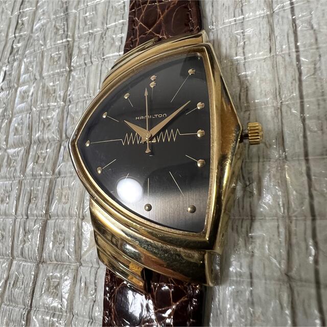 希少品! HAMILTON ベンチュラ 6250 ゴールド ブラック エルビス 『5年