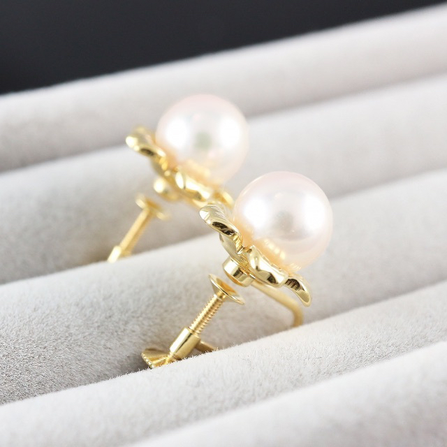 MIKIMOTO - <MIKIMOTO> K18 パール イヤリング 7.5mmの通販 by