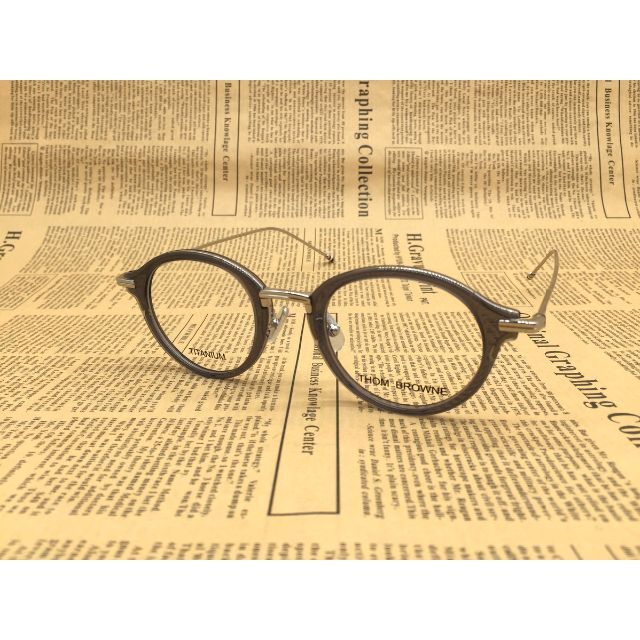柔らかい THOM サングラス シルバー クリアグレー 眼鏡 メガネ 908 トムブラウン - BROWNE サングラス/メガネ