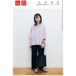 ユニクロ(UNIQLO)のユニクロ　スーピマコットン　ドルマリンスリーブシャツ (シャツ/ブラウス(長袖/七分))