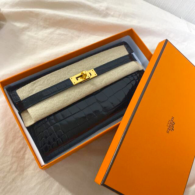 HERMES エルメス ケリーロング ウォレット　アリゲーターシャイン　D刻印