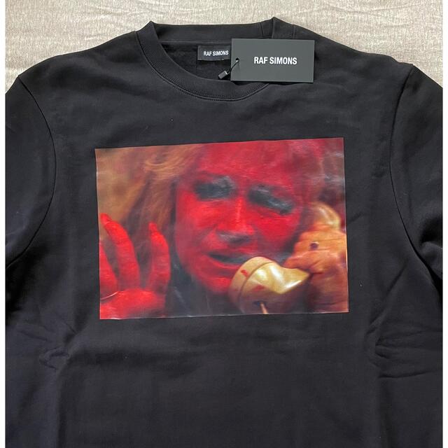 黒L新品 RAF SIMONS フォトプリント スウェット シャツ ラフシモンズ