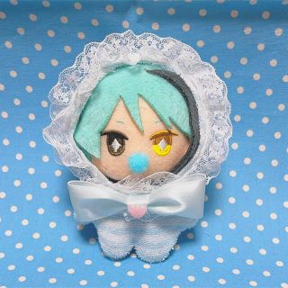 ぬいぐるみ服　ぬい服　10cm 赤ちゃん着ぐるみ　ブルー(ぬいぐるみ)