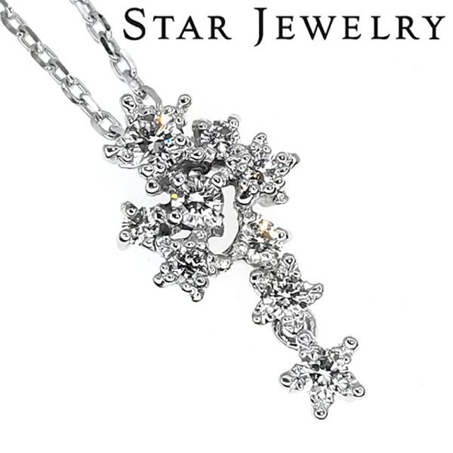 スタージュエリー STAR JEWELRY K18WG ダイヤモンド ネックレス