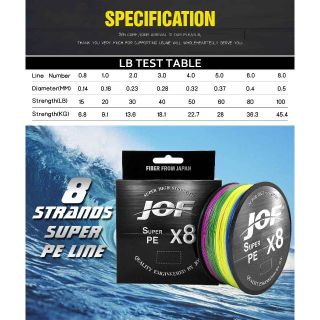 つく様専用　ＰＥライン（０．８号）３００ｍ　【ＪＯＦ】マルチカラー　２個(釣り糸/ライン)