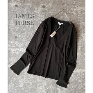 ジェームスパース(JAMES PERSE)の新品 JAMES PERSE ベーシック Ｖネック長袖Ｔシャツ アメリカ製(Tシャツ(長袖/七分))