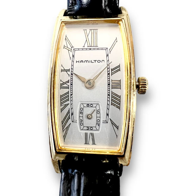 Hamilton(ハミルトン)の希少品！ HAMILTON 6256 ブラック ゴールド 黒金 ビンテージ 時計 メンズの時計(腕時計(アナログ))の商品写真