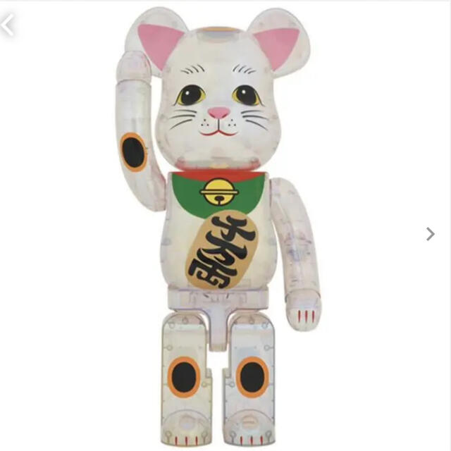 BE@RBRICK 招き猫 透明メッキ 1000％