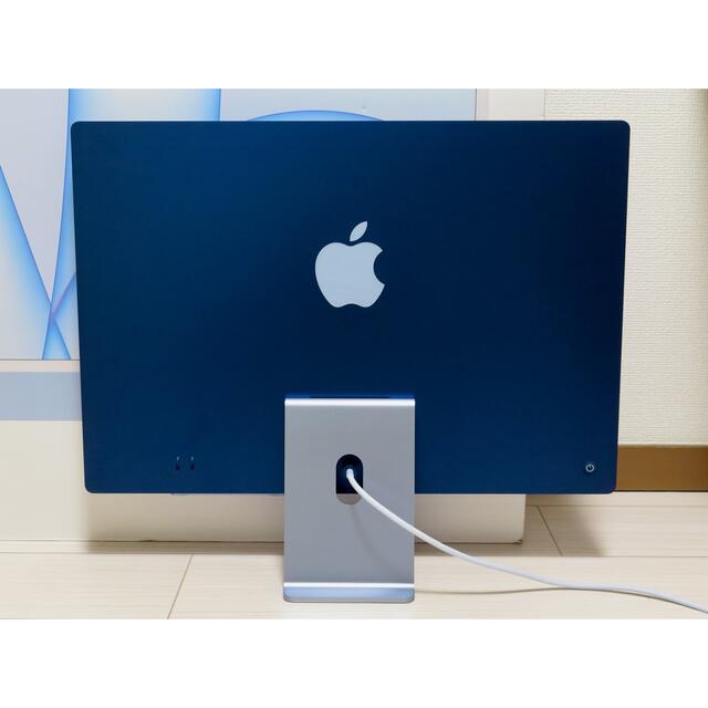 Apple(アップル)のM1 iMac 24 メモリ16GB SSD256GB アップルケア＋　ブルー スマホ/家電/カメラのPC/タブレット(デスクトップ型PC)の商品写真