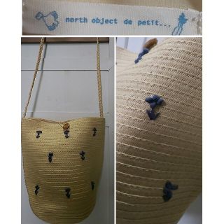 ノーザントラック(NORTHERN TRUCK)のnorth orient de puchi...花刺繍モチーフ付きストローバック(ショルダーバッグ)