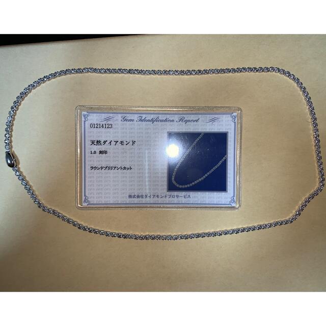衝撃価格　天然ダイヤモンド1.0 テニスネックレス　レディース　メンズ　18金 レディースのアクセサリー(ネックレス)の商品写真