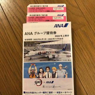 エーエヌエー(ゼンニッポンクウユ)(ANA(全日本空輸))のANA株主優待券 2枚 2023年5月31日まで グループ優待券つき(その他)