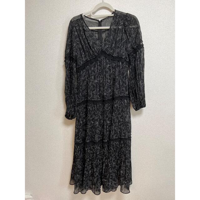 monotone floral printed dress