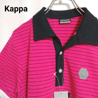 カッパ(Kappa)の【未使用】カッパ　ゴルフ　ポロシャツ　薄手　細ボーダー(ウエア)