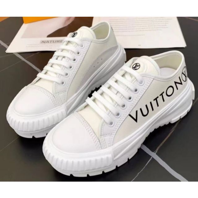 美品 LVスクァッド・ライン スニーカー ルイヴィトン キャンバス