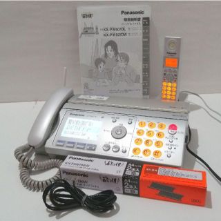 パナソニック コードレスFAX 子機1台付き シルバー KX-PW507DL(その他)