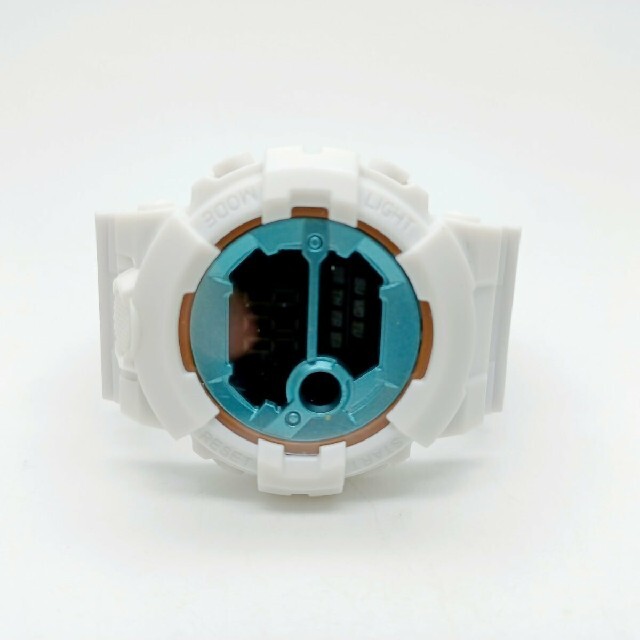 メンズ レディース&ボーイズ ガールズ 腕時計デジタル多機能LED 白青 メンズの時計(腕時計(デジタル))の商品写真