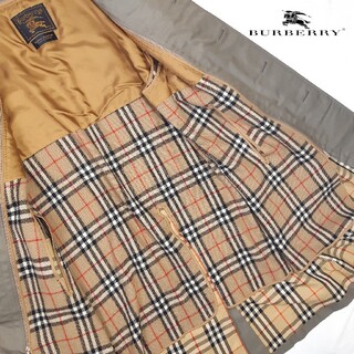 バーバリー(BURBERRY)の【ライナー有】BURBERRYS シルク混 ノバチェック ステンカラーコート(ステンカラーコート)