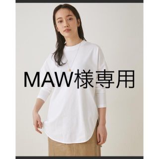 アダムエロぺ(Adam et Rope')のADAM ET ROPE' クルーネックコットンチュニックTEE(Tシャツ(長袖/七分))