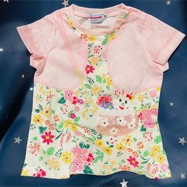 mikihouse(ミキハウス)の❶タグ付き　新品未使用　ミキハウス　Tシャツ キッズ/ベビー/マタニティのベビー服(~85cm)(Ｔシャツ)の商品写真