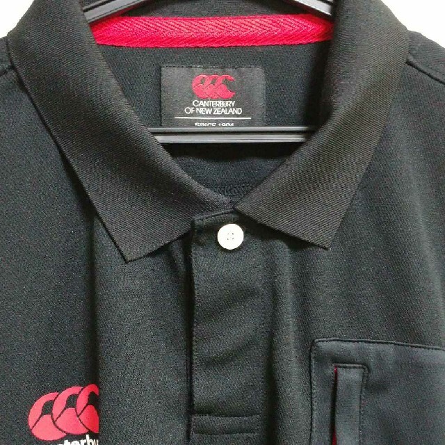CANTERBURY(カンタベリー)のカンタベリー  ポロシャツ ポケット　ブラック×レッド　3L メンズのトップス(ポロシャツ)の商品写真