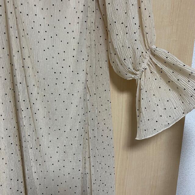 muguet front gather dot op - ワンピース