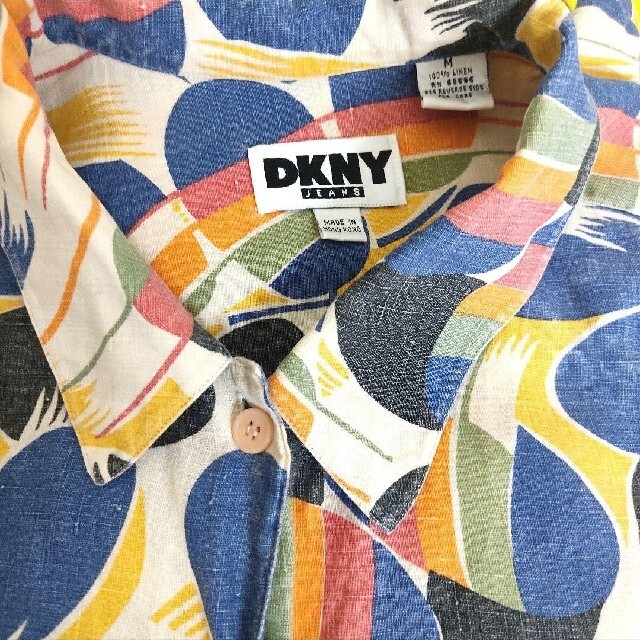 DKNY(ダナキャランニューヨーク)の【 90' VINTAGE】配色抜群　DKNY オーバーサイズ　総柄シャツ　希少 メンズのトップス(シャツ)の商品写真