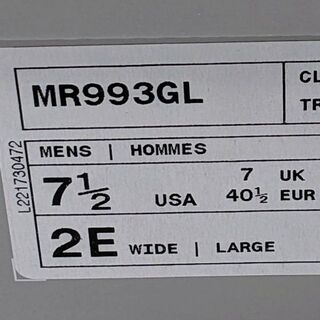 New Balance - 新品☆25.5cm/2E ニューバランス MR993GL グレー 