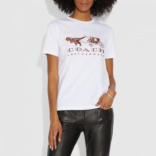 コーチ(COACH)のCOACH REXY CARRIAGE TSHIRT 恐竜Tシャツ✨(Tシャツ(半袖/袖なし))