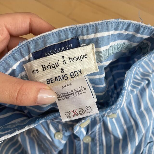 BEAMS BOY(ビームスボーイ)のlesBriqu'abraque  beamsboy ストライプ リメイクシャツ レディースのトップス(シャツ/ブラウス(長袖/七分))の商品写真