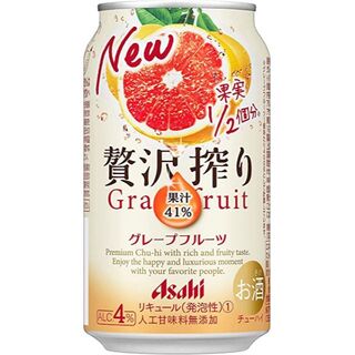 アサヒ贅沢搾り グレープフルーツ　【350ml×24本】(リキュール/果実酒)