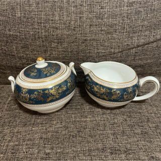 ウェッジウッド(WEDGWOOD)のウェッジウッド　コロンビア　ブルー&ゴールド　ティーポット　ティーセット(食器)