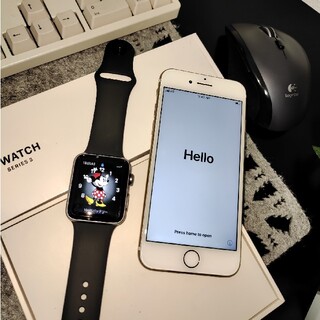 アップル(Apple)のiPhone7 + Applewatch series3 セット販売(スマートフォン本体)