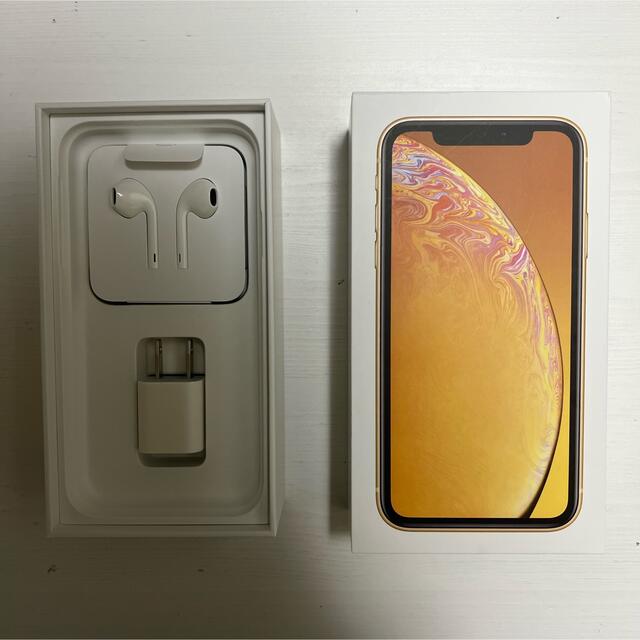 iPhone(アイフォーン)の【美品】iPhoneXR イエロー 256GB simフリー  スマホ/家電/カメラのスマートフォン/携帯電話(スマートフォン本体)の商品写真