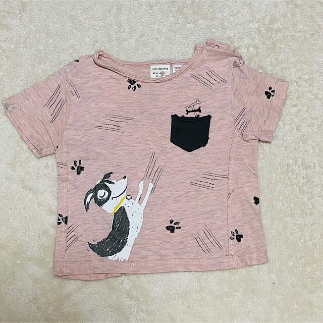 ZARA KIDS(ザラキッズ)の【ZARAbaby】　Tシャツ　2枚　80サイズ キッズ/ベビー/マタニティのベビー服(~85cm)(Ｔシャツ)の商品写真