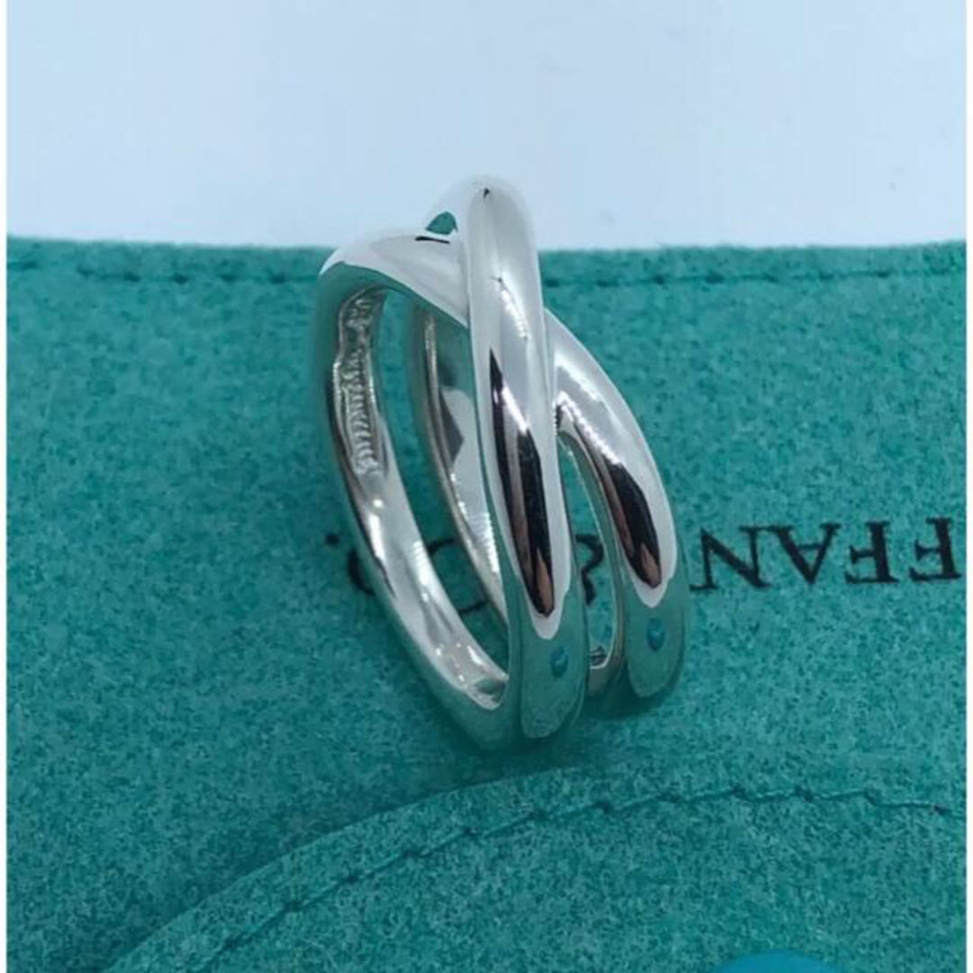 極美品　新品仕上げ　Tiffanyティファニークロスリング　指輪　SV925