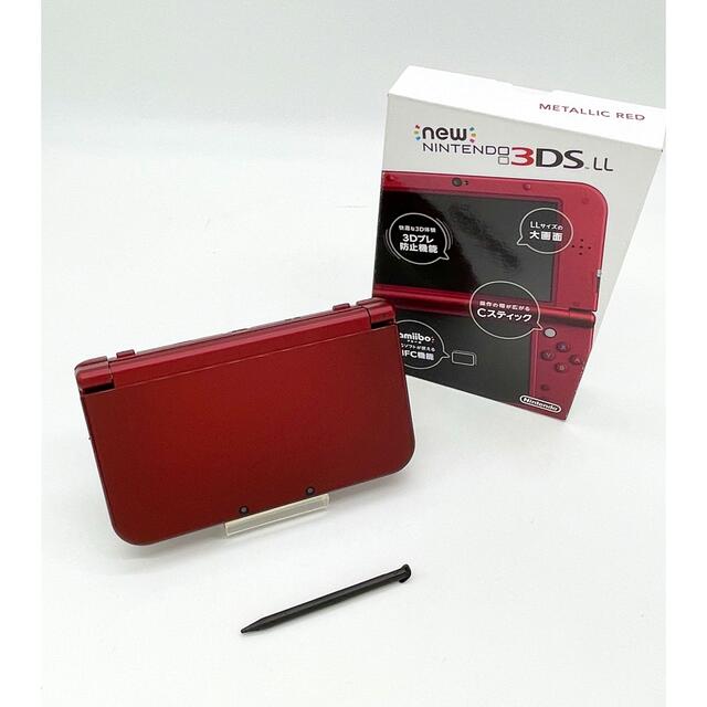 499【極美品】Newニンテンドー 3DS LL メタリックレッド ...