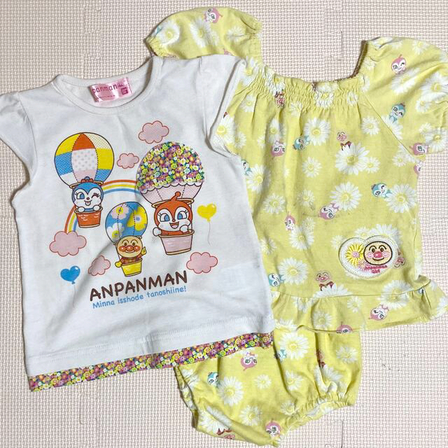 アンパンマンガール　Tシャツ　チュニックセットアップ　90サイズ キッズ/ベビー/マタニティのキッズ服女の子用(90cm~)(Tシャツ/カットソー)の商品写真