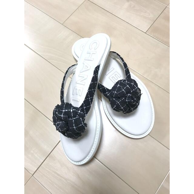 新品未使用　CHANEL コサージュサンダル　38