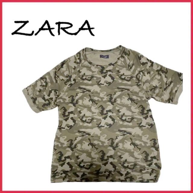 ZARA(ザラ)の■美品■ZARA MAN  ミリタリー 迷彩カットソー半袖 ユニセックス メンズのトップス(Tシャツ/カットソー(半袖/袖なし))の商品写真