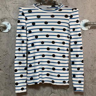 プチバトー(PETIT BATEAU)のプチバトー ドット ボーダー ストライプ(カットソー(長袖/七分))