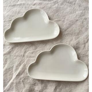 　雲　くも型　小皿　デザート皿　プレート皿　2枚　白