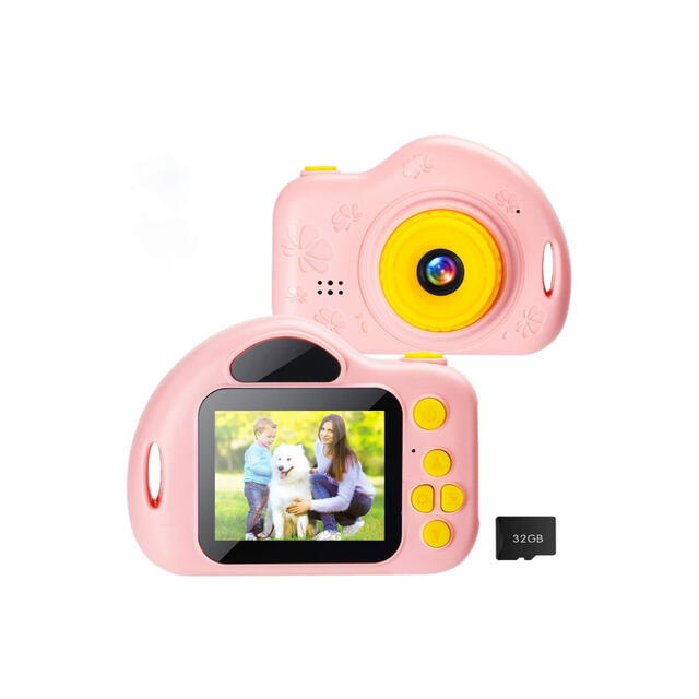 子供用デジタルカメラトイカメラキッズ デジカメ ミニカメラ 32GSDカート付き