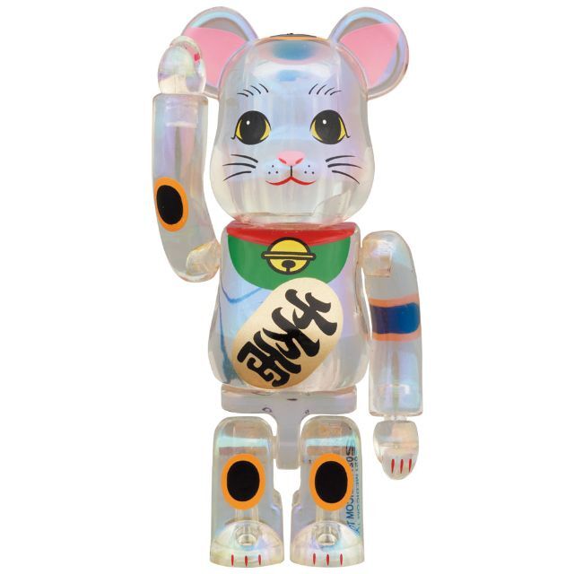 BE@RBRICK 招き猫 黒透明メッキ 100％ & 400％